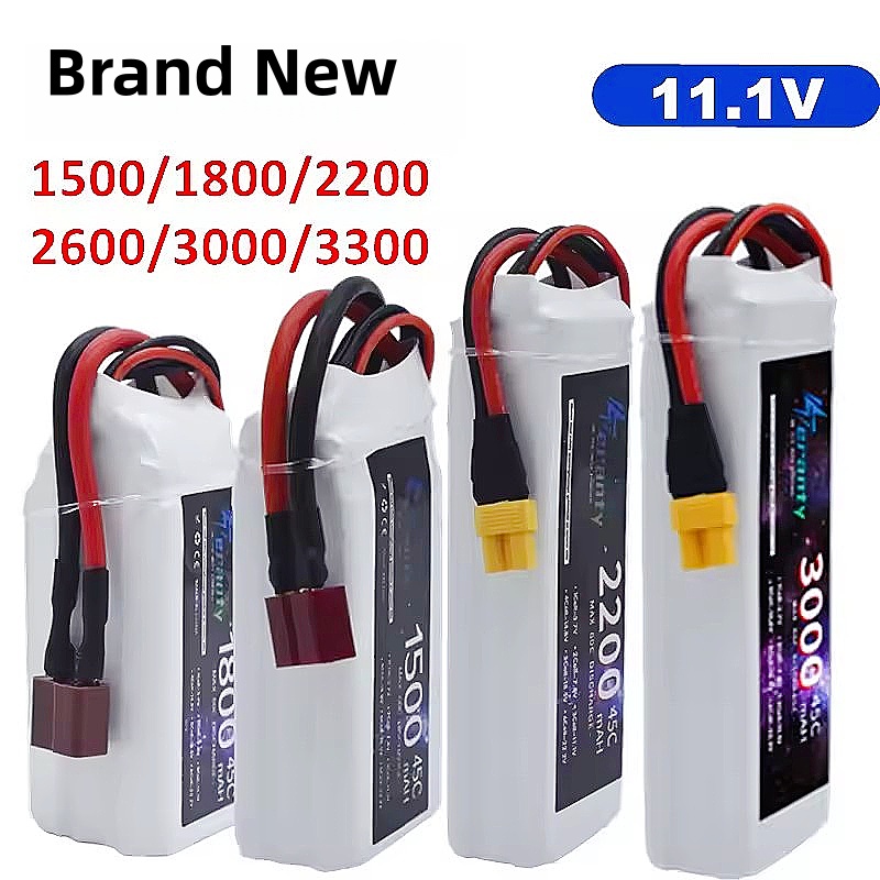 Drone Battery Connector - Baterai LiPo 11.1V 3S 1500mAh 1800mAh